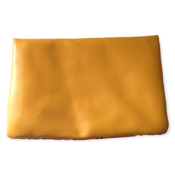 Rachel Pally Zahara Clutch Envelope Folding Floral Orange Blossoms Vegan Leather - Picture 5 of 16